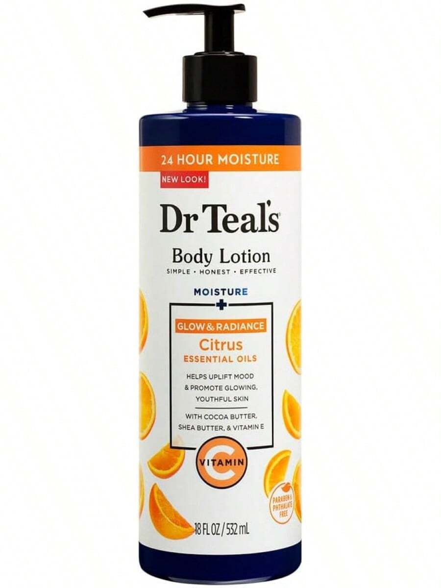 Dr Teal's Moisture Glow & Radiant Body Lotion With Vitamin C & Citrus Oil, 18 Fl Oz - 1 - 查看 1
