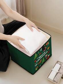1pc Cartoon Christmas Pattern Open Storage Box, Stackable Storage Container, Drawer Style Durable Multipurpose Design, Space-Saving For Home, Dorm, Household Organization, Under Bed Storage,Dorm Room - Multicolor - View 4