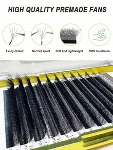 KAMUA Extensiones de pestañas con forma de trébol clásico fácil de abanico 3D 4D 5D Grosor 0.07D Rizo Pestañas suaves y ligeras Extensiones de volumen permanente Suministros profesionales para técnicos de pestañas