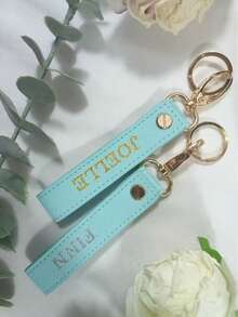 1 Stück personalisierter großer Ring Schlüsselanhänger - Individualisierte Schlüsselanhänger - Handschlaufen Schlüsselanhänger - Taschendekoration - Autohaken - Geschenke für sie - Mode Schlüsselanhänger - Weihnachtsgeschenke, nur Schriftzeichen, Sonderzeichen können nicht individualisiert werden, Multifunktional, Dekorativ, Wiederverwendbar, Exquisit, Stilvoll, Hochwertig, Farbig, Modern, Individuell, Personalisiert, Einzigartig, Wohndekoration, Wohndekoration, Warme Atmosphäre, Herbstliche Wohnungsauffrischung, Wohnharmonie