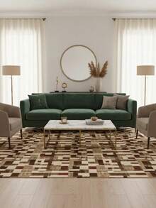 1PC Machine Washable Large - Size Modern Light Gray Textured Pattern Area Mat Rug Indoor Living Room Decorative Rug With Stylish Light Gray Textured Pattern Design Easy Clean Floor Mat For Home Decoration Kitchen Rug