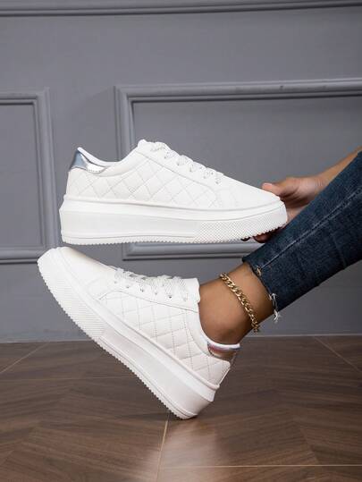 Zapatillas deportivas con cordones cómodas y de alta gama 2024, zapatos planos casuales con diseño transpirable y antideslizante