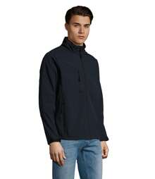 THEGEWA Men's 340gsm Softshell Thermal Jacket With Fleece Lining, Functional Design And Full Zip, 11 Colors Available, Perfect For Outdoor Use And Customization - Available S To 3XL - MARNAULA - Navy Blue - View 5