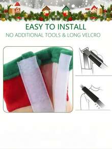 圣诞主题汽车安全带保护套 - 圣诞老人和小矮人图案，红绿条纹设计。采用柔软舒适的毛绒材质，呵护颈部和肩部肌肤。这款汽车装饰品兼具实用性和节日氛围，瞬间为爱车增添浓浓的圣诞气息。是节日装饰的理想之选，也是馈赠亲朋好友的绝佳礼物（男女通用）。 - 彩色 - 查看 6