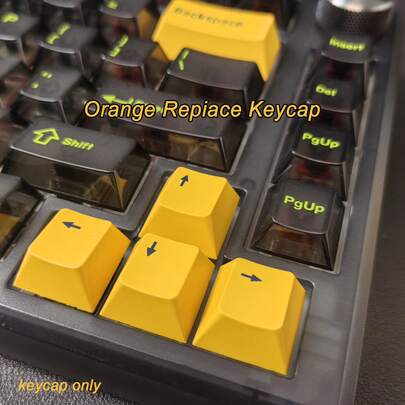 Orange Replacement Keycap Set, Dual-Color Injection Molded Keycaps, Personalized Supplementary Keycap Set, Vibrant Color Keycaps, Spacebar & Enter Keycaps, Cherry Profile Height, PBT Material Durable, Ergonomic Personalized Keycaps, Comfortable And Durable, Suitable For Mechanical Keyboards Like Wooting, Leopold, XTRFY K5