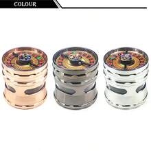 1pc Zinc Alloy 4-Layer Spice Herb Grinder Grinding Machine Crusher Kitchen Supplies Household Gadget Valentine's Day New Year's Gift - Multicolor - View 8