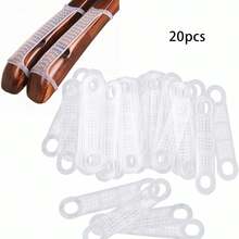 Fundas elásticas y transparentes para perchas de goma - Antideslizantes, duraderas, para perchas de madera y de una sola palabra, evitan que la ropa se deslice, accesorio práctico, material sin terminar, ideal para tiendas minoristas / uso doméstico, adecuado para todos los usuarios