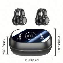 1 Pair AI Translation Earbuds M47 - 144 Languages, Real-Time Translation, Wireless Wireless 5.0, USB-C Charging, LED Indicator, Ideal For Travel & Business, Black Modern Design - 均碼 - 查看 5