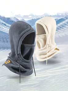 1 szt. unisexowa zimowa kominiarka – wiatroszczelna, ciepła maska na twarz i regulowany ściągacz do jazdy na nartach, motocyklu, pieszych wędrówek – do aktywności na świeżym powietrzu w chłodne dni (czarno-szaro-biało-różowa), kominiarka narciarska, akcesorium do sportów zimowych, elastyczna tkanina - Wielokolorowe - Zobacz 2