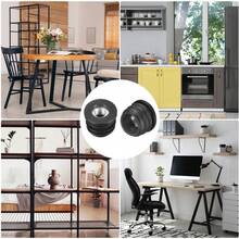 4个黑色塑料圆/方盖 M6 M8 孔螺母保护塞垫圈防尘密封端盖椅子家具配件 - 彩色 - 查看 9