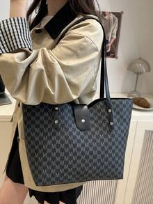 Nueva bolsa de hombro versátil y elegante para mujer con patrón floral retro de lujo