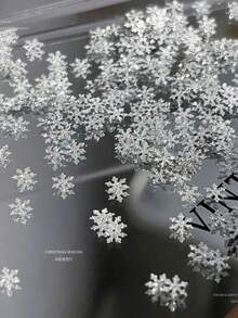 1 caja de lentejuelas de purpurina con diseño de copos de nieve, accesorios de uñas brillantes en 3D, escamas de nieve de lujo, decoraciones navideñas de invierno para uñas acrílicas y manualidades