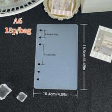 5/10/15张/包 A6/A7/M5 贴纸本补充页，加厚贴纸笔记本补充页，贴纸笔记本分隔页，贴纸笔记本制作，圣诞节和新年礼物，加厚贴纸笔记本补充页，笔记本分隔页，PP材质，适用于贴纸本、笔记本、预算计划本、剪贴簿、泡泡贴纸、返校用品、学生用品、办公用品等。