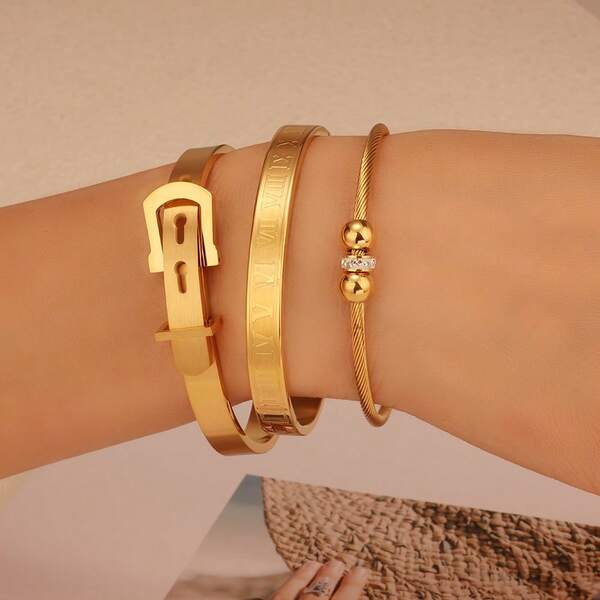 Elegant Zirconia Snowflake Bracelet Set Stainless Steel Heart Bracelet Jewelry, Eternal Love Gift For Girlfriend/Best Friend