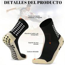 Calcetines para Hombre - 6 Calcetines de Ftbol y 6 Becerro Mangas Combinacin - Calcetas Deportivas Antideslizantes y Transpirables para Basquetbol, Beisbol, Running, Gym - inicial - Ver 3