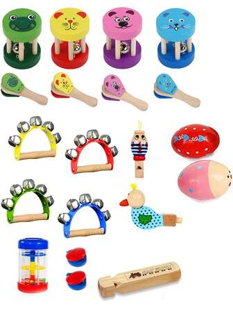 儿童奥尔夫乐器系列幼儿园音乐玩具精细运动技能开发蒙特梭利教育乐器玩具，精细运动技能，木制玩具，儿童乐器