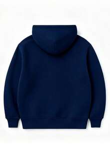 Fleece Hoodie Sweatshirt For Kids, Boys And Girls, Original Premium Style, Everyday Wear - Navy Blue - View 3