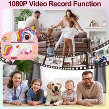 儿童即时打印相机套装,儿童即时打印相机,儿童即时相机,相机套装,适合3-12岁男孩女孩作为圣诞节、生日和新年礼物,相机玩具 - AX3290大小眼 - 查看 6