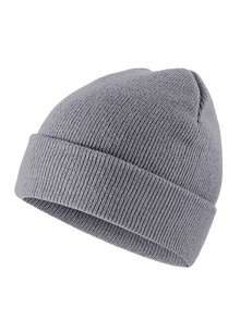 1顶冬季纯色针织帽，骑行加厚运动防风保暖护耳羊毛帽，男女日常佩戴皆宜，时尚百搭