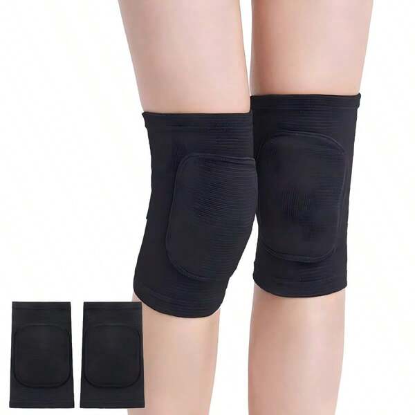 1 par de rodilleras ajustables con soporte de compresión y protección de rótula para mujeres, para danza, voleibol, fútbol, yoga, correr, rodilleras suaves y transpirables