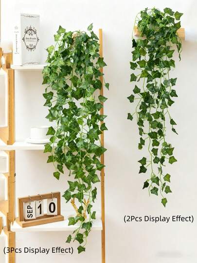 MEHELANY 3/1pc Artificial Plant Fake Eucalyptus Rattan Artificial Hanging Green Plant, Fake Ivy Leaves Decoration, Imitation Hanging Green Plants Plants Indoor Outdoor Anti-UV For Home Living Room Kitchen Wall Hanging Decoration,Thanksgiving Gift, Home Decoration, Garden, Office, Balcony, Wedding Decoration