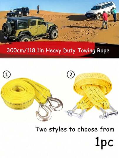 Tow Strap With Hooks,Heavy-Duty Tow Strap, High Strength Fabric Towing Rope, With Robust Hooks, For Trailers, Recycling & Recovery, Tow Ropes Metal Safety Hooks, Heavy Duty Recovery Rope For Vehicle Emergency Recovery, Best Towing Accessory Universal For All Cars,Car Tow Rope Hook Heavy Duty Nylon Towing Strap