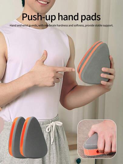 1pair Push-Up Hand Pads, Crawling Hand Pads, Sliding Disc Hand Pads, Push-Up Training Boards, Home Fitness Exercise Chest And Abdominal Movement Hand Pads
