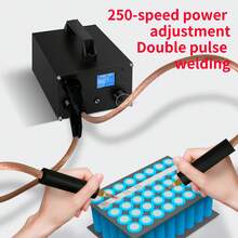 Saldatrice a punti a 250 velocità, accumulo di energia con doppio condensatore, saldatura a doppio impulso, lamiera di nichel da 0,3 mm, saldatrice a punti per batteria 18650 - Spina tipo C UE (220-240 V) - Visualizzare 1