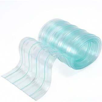 塑料乙烯基替换条门帘，透明PVC冷冻室门帘条，适用于仓库、步入式冷冻室、宠物屋等商业场所，单片式，易于裁剪和安装