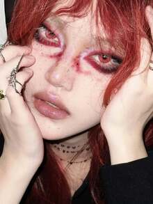 haggard 七色眼影盘 - 撒旦之女，哑光与钻石珠光质地，易于涂抹晕染，持久防水，哥特式角色扮演妆容 - 7克/0.24盎司 - DAUGHTER OF SATAN - 查看 6