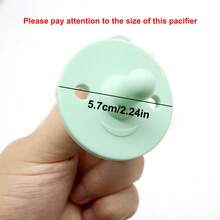 1 pièce Sucette en silicone pour bébé, options de couleurs multiples, prise facile pour les nourrissons, cadeau de Noël (grande taille) - Multicolore - Voir 2