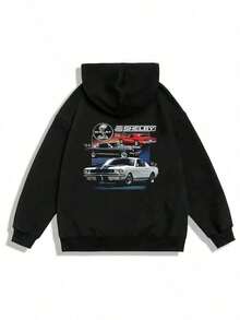 Shelby Mustang Classic Cars ,Hoodie,Men's Double-Sided Printed Casual And Comfortable Hoodie, Casual And Versatile Coat In Autumn And Winter(1 PC)Loose And Comfortableoversized Hoodie, Sweatshirt 2025 - 黑色 - 查看 3