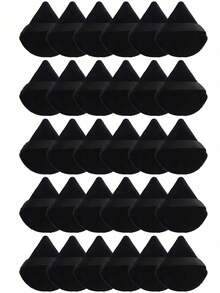1pc/3pcs/5pcs/10pcs /15pcs/24pcsBlack Triangle Shaped Powder Puff Set For Loose Powder, With Crystal Velvet Short Hair, Soft And Adhesive,Cheap,Stocking Stuffers,Makeup,Makeup Tools,Cheap Stuff,Gifts,Gifts For Women,Christmas Gifts - Black - View 1