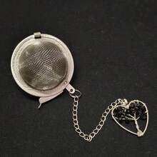 1/5/10 piezas Infusor de té con colgante de árbol de la vida, filtro de té de malla premium, difusor de té con cadena extendida y gancho para infusionar hojas de té sueltas y especias y condimentos, con colgante de piedra natural y cristal