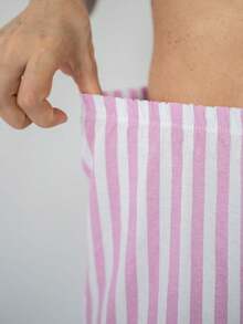 American Short Pajama Set + American Short-Sleeved Nightgown - Orange Hearts - Nhiều màu - Xem 9