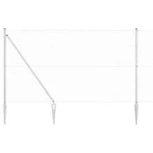 vidaXL Zaun Mit Pfosten Silber 1,6 X 25 M Stahl - 銀色 - 查看 2