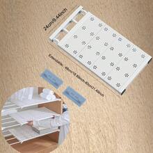 1pc Expandable Shelf, Closet Shelf, Adjustable Storage Rack, Extendable Tiered Shelf, For Cabinet, Wardrobe, Kitchen, Bathroom, No Drilling Required Kitchen Items Kitchen Accessories Kitchen Tools