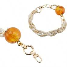 Thick Resin Purse Bag Handle Shoulder Strap - 15" + Tròn + Kem - Xem 3