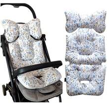 1件婴儿推车座椅垫衬垫，纯棉通用婴儿汽车座椅垫，婴儿车/摇篮/手推车垫配件 - 彩色 - 查看 3