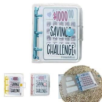 储蓄挑战活页夹、省钱活页夹、带信封的储蓄挑战手册、信封储蓄挑战