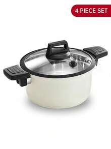 2-10pcs Anti-Scald Non-Stick Pan Aluminum Pot Die Casting Cover Multi-Purpose Kitchen Set,Suitable For Home Kitchen Cooking Pot And Frying Pan,Be Applicable To Gas And Electromagnetic Stove - Multicolor - View 5