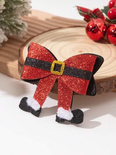 1 Stück elegante, süße Haarspange mit Schleife für Weihnachtsoutfit