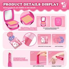 17/18件套女孩化妆礼盒，儿童装扮玩具（塑料化妆玩具），便携式化妆箱带包，角色扮演配件，女孩梳妆台玩具套装，逼真过家家化妆玩具，适合化妆舞会、圣诞装饰、圣诞礼盒