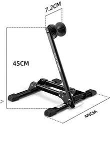 ROCKBROS 1pc Foldable Bike Stand Bicycle Floor Parking Steel Rack For MTB Road Bike - Black - View 10