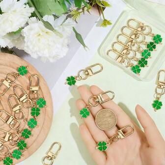 1/5/10 Pieces Of Four-Leaf Clover Keychains, Simple Girly Heart Keychain Butterfly Backpack Pendant Korean Girlfriends Accessories Bag Accessories, Y2k, For DIY Jewelry Accessories, Valentine's Day, Thanksgiving, Christmas Gifts, Halloween Gifts Bag Charms Car Accessories Teacher Sister Gift Ideas