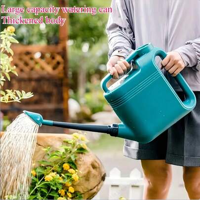 1个超大容量多功能浇水壶 - 耐用加厚塑料材质，长壶嘴，花园灌溉壶，符合人体工学的防滑手柄，3种浇水模式，防漏喷嘴，适用于多肉植物和盆栽植物，非常适合室内/室外植物、花卉和蔬菜，园艺浇水工具 | 符合人体工学设计 | 耐用塑料 | 无压喷雾器