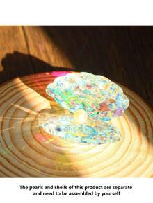 1 pieza Ornamento encantador de cristal, perla y concha: regalos de cumpleaños perfectos para decorar salas de estar y bares en el hogar