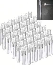 50pcs Mini Fine Mist Spray Bottles - 0.07oz/0.1oz/0.17oz Clear Plastic Perfume Atomizers, Refillable And Portable Travel Containers, And Unscented, Fine Mist Spray Perfume Dispenser - Multicolor - View 12