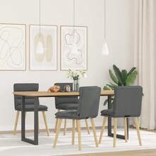 vidaXL Esszimmerstühle 4 Stk. Dunkelgrau Stoff - Grigio - Visualizzare 1