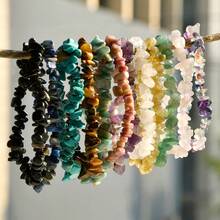 1 pieza Pulsera ajustable de cuentas de piedra natural, adecuada para hombres y mujeres, excelente para uso diario y como regalo